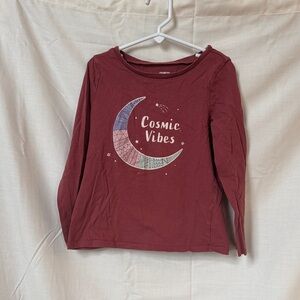 OshKosh B'gosh Maroon Cosmic Vibes Long Sleeve Tee